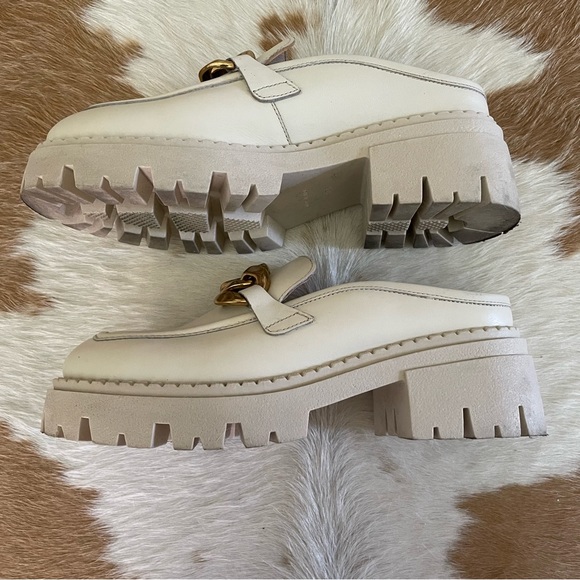 Free People Lyra Link Loafer Mules in Bone EU37.5 - Picture 3 of 9